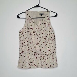 Ann Taylor Women Size 0 Polyester Lined Tank Top Blouse